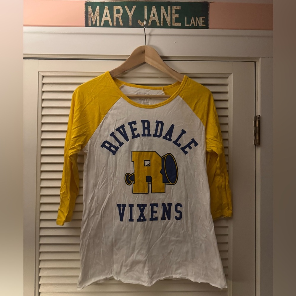 Ripple Junction Yellow and White Riverdale Vixens Raglan Shirt